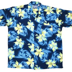 Electric Wave Hibiscus Shirt