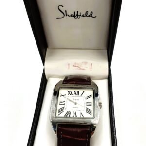 Classic Roman Numeral Leather Watch