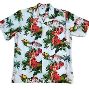 Bacardi Rum "Pinup" Hula Girl Hawaiian Shirt
